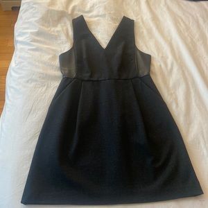 Madewell leather accent suit dress